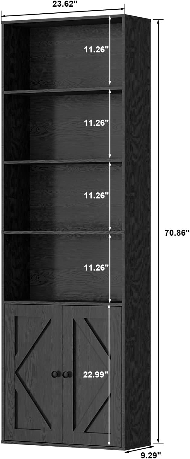 Bookshelf, 6-Tier Floor Bookcase - Image 3