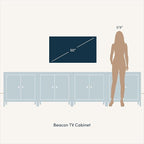 Nathan James Beacon Accent Natural Sideboard Storage Cabinet TV Stand - Image 8