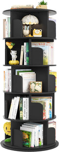 Aheaplus Rotating Bookshelf, 360 Display Wood Spinning Bookshelf Tower by Aheaplus