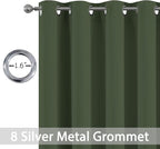 Yakamok Room Darkening Curtains 52x84 inch Length Greyish Green-Living Room | 2 - Image 2
