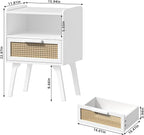 Lerliuo Rattan Nightstand, Bedside Table - Image 3