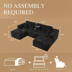 105" Convertible Sectional Couch - Image 2