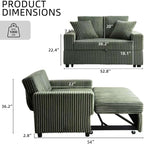 3 in 1 Convertible Sofa Bed，52.8" Pull Out Couch - Image 2