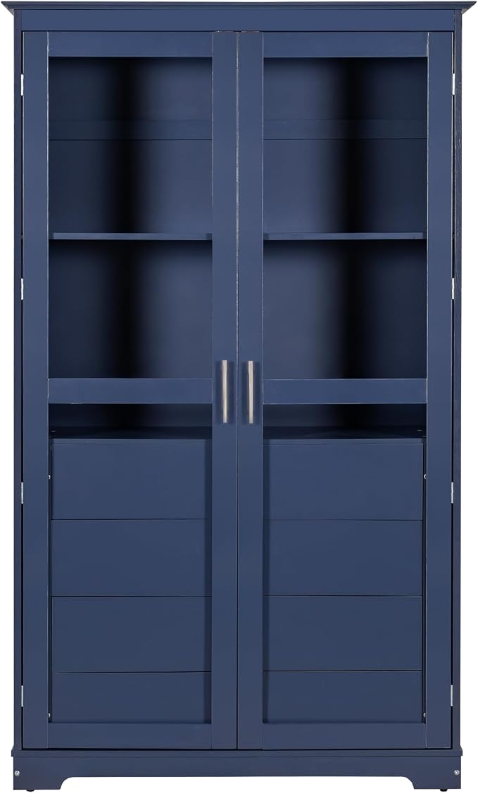 VilroCaz 75'' Tall Kitchen Pantry, Wood Freestanding Kitchen Storage Cabinet - Image 4