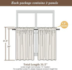 Chyhomenyc Sky Blue Sheer Curtains 30 inch Length 2 Panels, Light Filtering - Image 6
