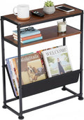 Narrow End Table for Small Spaces by Zexvida