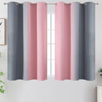 Ombre Grey and Pink Blackout Curtains - Image 2