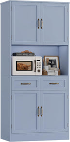 HOSTACK 71" Tall Kitchen Pantry Storage Cabinet, Modern Kitchen Hutch Bar by HOSTACK