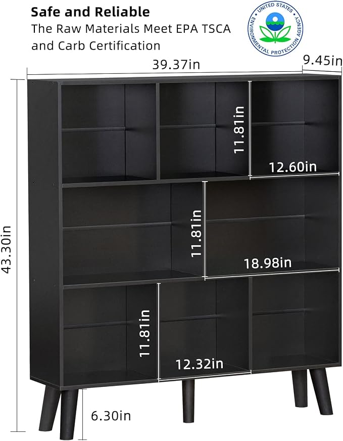 YAHARBO 8 Cube Bookshelf, 3 Tier Bookcase - Image 3