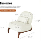 KEIKI Accent Chair with Solid Wood Legs, Velvet Single Seat Sofa - Image 2