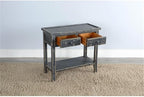 Sunny Designs Marina Black Sand Wood Side Table - Image 2