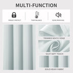 Joydeco White Curtains 108 Inches Long 1 Panel, Thermal Insulated Long - Image 3