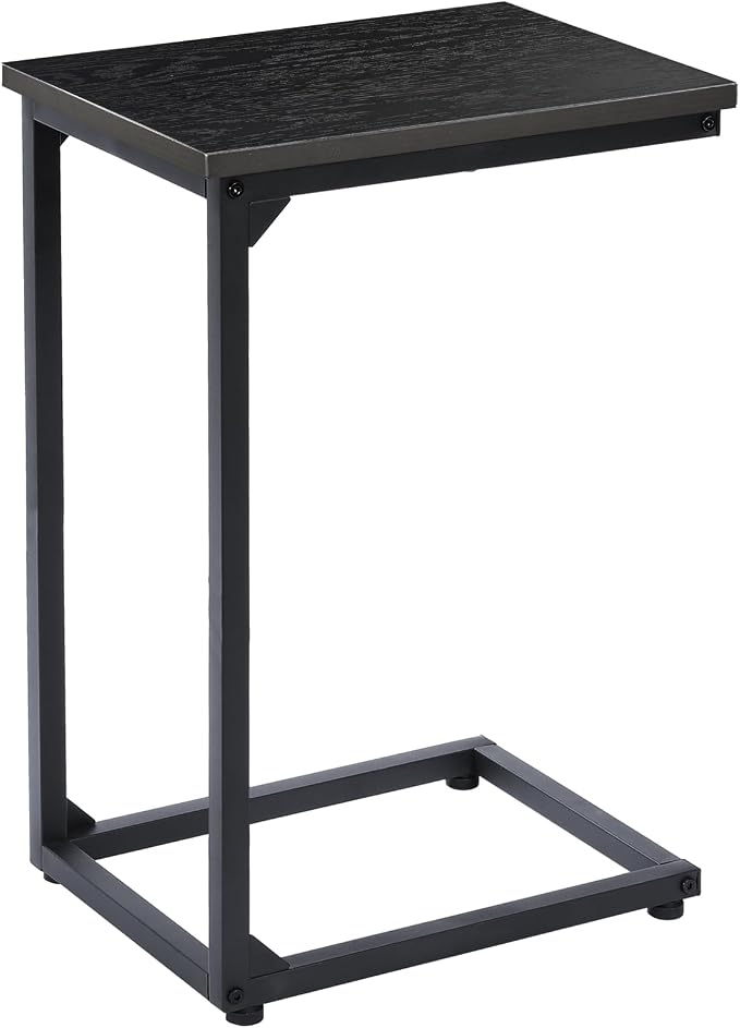 AMHANCIBLE C Shaped End Table, Couch Tables that Slide Under, TV Tray Snack by AMHANCIBLE