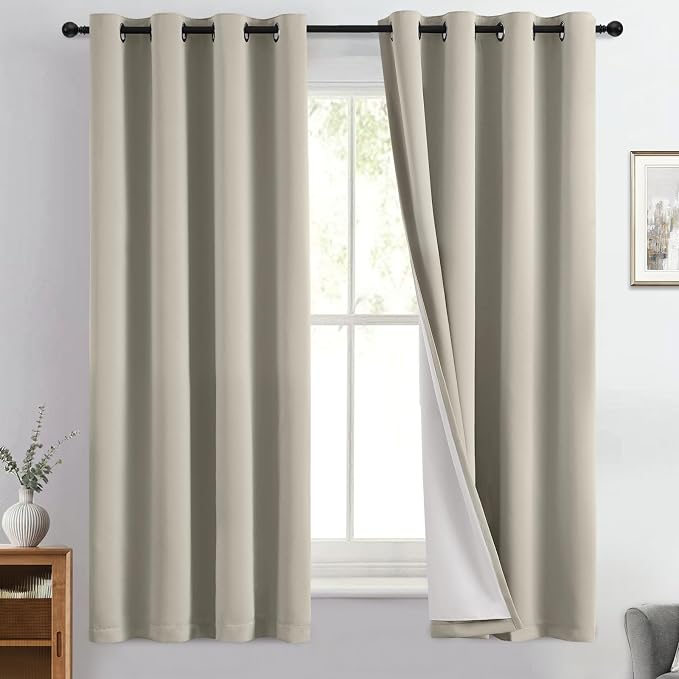 Yakamok Stone Blackout Curtains 63 Inches Long by Yakamok