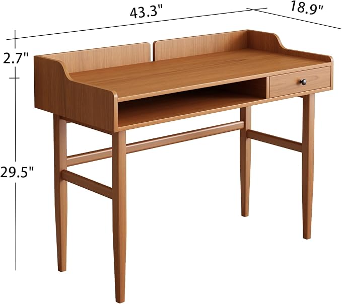 Vintage-Style Desk with Scandinavian Flair, Computer or Laptop Desk, Writing - Image 2