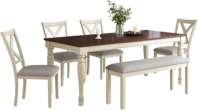 AMERLIFE 6-Piece Farmhouse Dining Table Set - Image 9