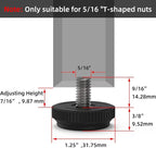 ONEHOME 16 Pack 5/16-18 Stainless Steel Adjustable Threaded Furniture Leg - Image 4