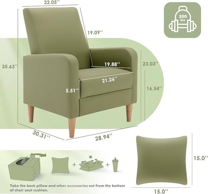 COLAMY Mid-Century Modern Upholstered Accent Chair - Image 2