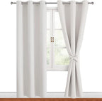 Blackout Curtains for Bedroom, 42 x 84 Inches Long, 2 Panels | Thermal by Hiasan