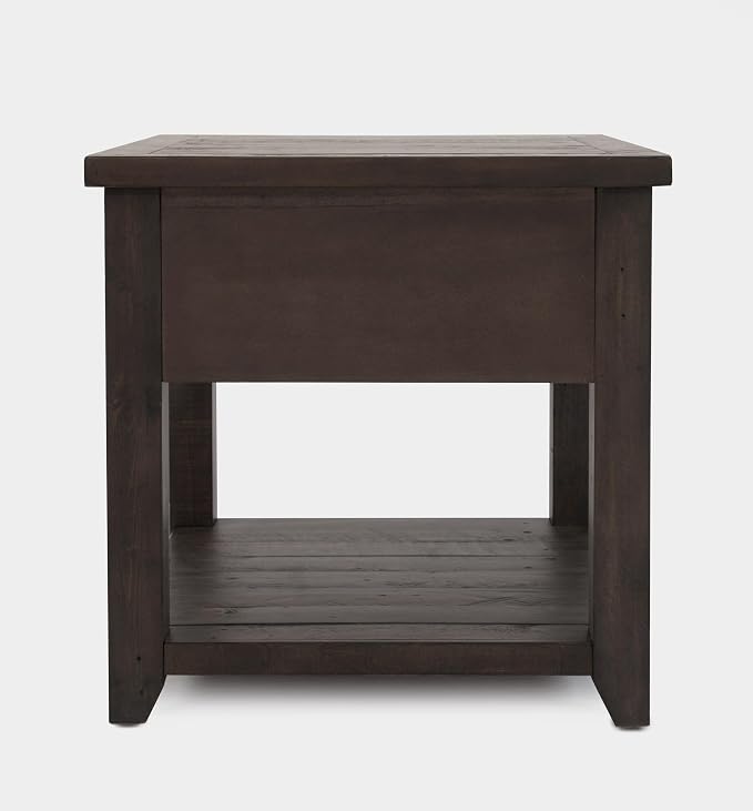 Jofran Madison County Harris End Table, Barnwood Brown - Image 4