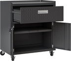 Manhattan Comfort Fortress Storage Units, Charcoal Gray - Image 6