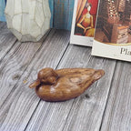 Hymmah Wooden Texture Duck Home Decor Statue Rustic Home Decorations for Living Room, Boho Sculpture Resin Animal Collectible Figurines for Indoor Decor - Image 4