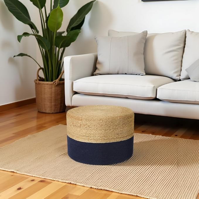 · REDEARTH · Cylindrical Pouf Foot Stool Ottoman - Image 2
