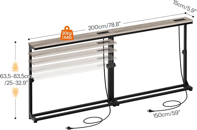 HOOBRO Narrow Console Table Set of 2 - Image 3