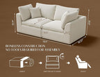 ohllob 78.9" Loveseat Sofa, Cloud Boneless Couches - Image 2