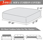 LA MEACK Couch Cushion Covers Seat Cushion Cover Stretch Couch Cover Separate - Image 6