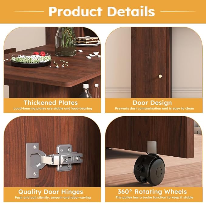 Wall-Mounted Folding Dining Set, Smart Sideboard - Image 5