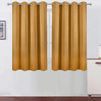 Mustard Yellow Thermal Blackout Curtains/52 x 54 Inch/Set of 2 Panels Room by Lemomo