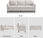 Kingfun Living Room Furniture Sets, 3 Seater Couch and Loveseat, Mid Century - Image 8