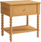 AMERLIFE 24" Wood Nightstand, Vintage Bedside Table - Image 9