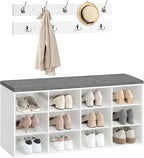 HOOBRO Shoe Storage Bench with Cushion, 39.4" L Entryway Bench with 12 Cubbies - Image 9