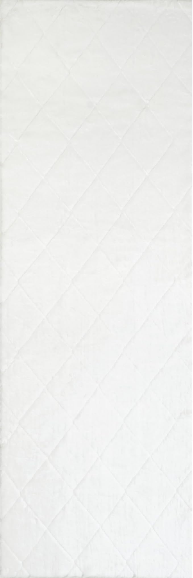 nuLOOM Amy White Trellis Washable Runner Rug - Image 4