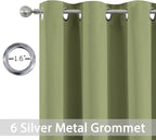 Yakamok Room Darkening Curtains 42x63 inch Length Sage Green-Living Room | 2 - Image 2