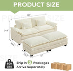 Oprisen 86" Modular Sectional Sofa, Comfy Cloud Couch Sectional Sofa - Image 2