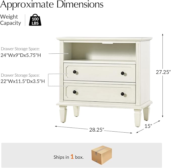 HULALA HOME Farmhouse End Table - Image 2
