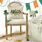 RABUSOFA St.Patricks Day Pillow Covers 18x18 Inch, Birds Shamrock Decorations - Image 4