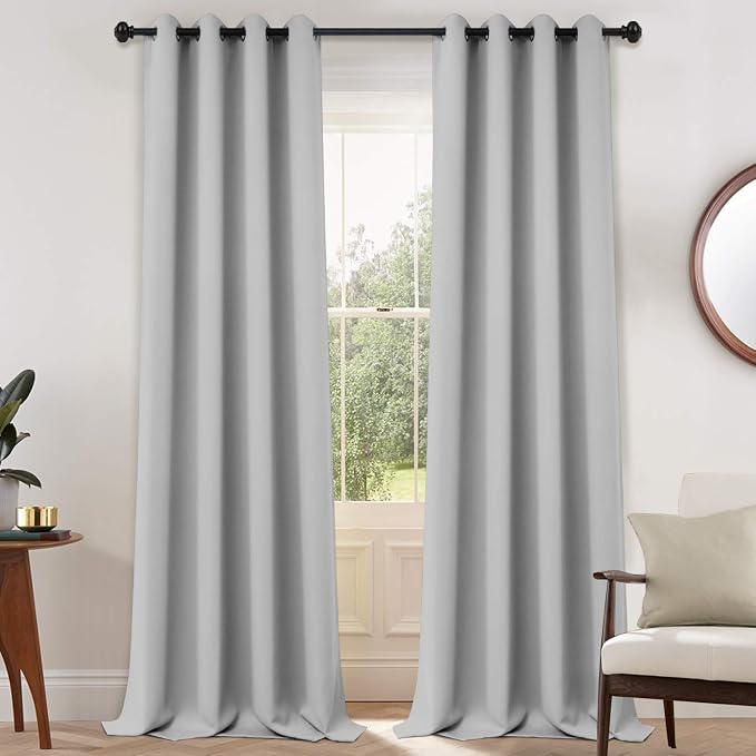 Yakamok Room Darkening Curtains 52x108 inch Length Light Grey-Living Room | 2 by Yakamok