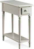 Leick Home Coastal End Table, Solid Wood, 1 Drawer, Bottom Display Shelf by LeickFurniture