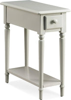 Leick Home Coastal End Table, Solid Wood, 1 Drawer, Bottom Display Shelf by LeickFurniture