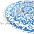Mandala Floor Pillow Cover Meditation Cushion Seating Throw Hippie Round - Image 9