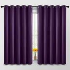 Yakamok Room Darkening Curtains 62x63 inch Length Purple-Living Room | 2 panels by Yakamok