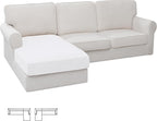 Easy-Going Stretch 1 Piece Chaise Lounge Cushion Slipcover | Sectional Couch by Easy-Going