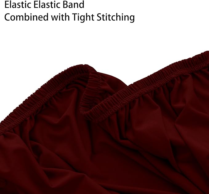 Super Stretch Ottoman Cover- Soft Form Fit Ottoman Cover Rectangular Ottoman - Image 6