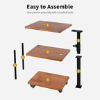 Swivel Side Table for Small Spaces, Adjustable Height End Table for Different - Image 7