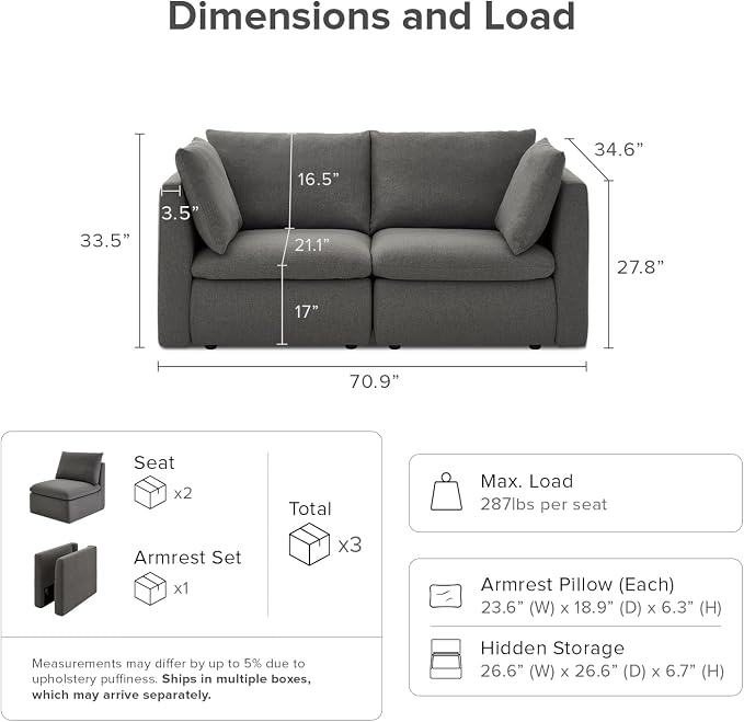 mopio Oversized Modular Sectional Sofa - Image 2