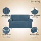Easy-Going Stretch Oversized Sofa Couch Slipcover Washable Bluestone | 1-Piece - Image 3